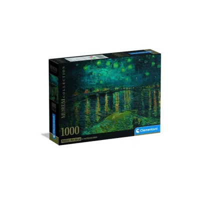 Clementoni Puzzle 1000 el Compact Starry night over the rhone 