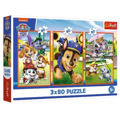 Trefl Puzzle 3x80 el Psia zgraja Psi Patrol