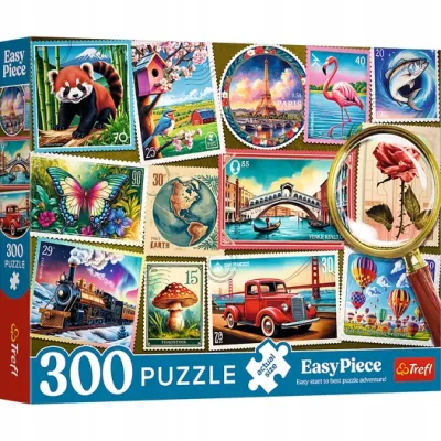 Trefl Puzzle 300 el Senior Easy Piece Znaczki pocztowe 