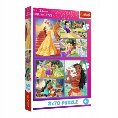 Trefl Puzzle 2x70 el Bajkowe dni Disney Princess