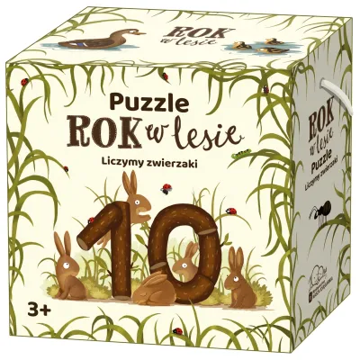 Nasza Księgarnia Puzzle Rok w lesie Liczymy zwierzaki 