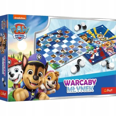 Trefl Gra Warcaby i Młynek Paw Patrol