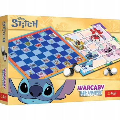 Trefl Gra Warcaby i Młynek Lilo & Stitch