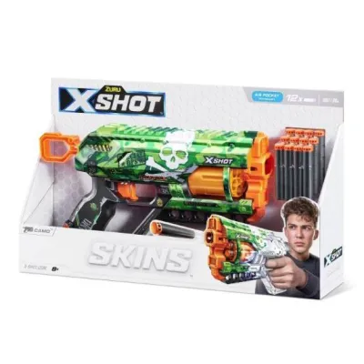 ZURU X-SHOT Skins Griefer Camo wyrzutnia 12 strzałek 