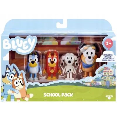 TM Toys BLUey figurki 4 pak Szkolna paczka 