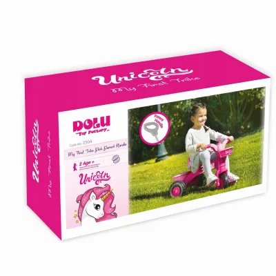 Dolu Unicorn rowerek trójkołowy kijek