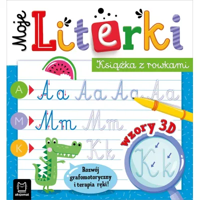 Aksjomat Moje literki Książka z rowkami wzory 3D