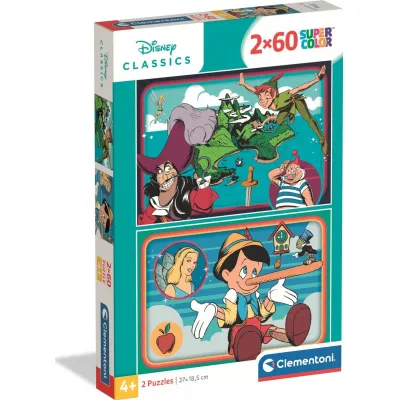 Clementoni puzzle 2x60 el Super Kolor Disney Classic
