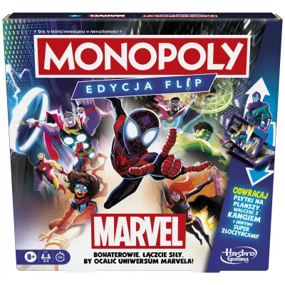 Hasbro Gra Monopoly Flip Marvel wersja polska