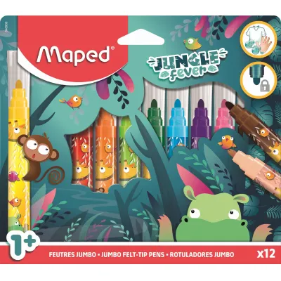 Maped Flamastry Jumbo Jungle Fever 12 szt 