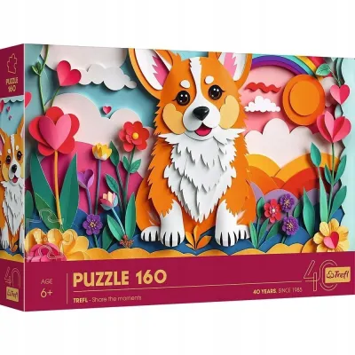 Trefl Puzzle 160 el 40-lecie Trefl Paper Art Piesek