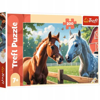 Trefl Puzzle 200 el Konie na polanie