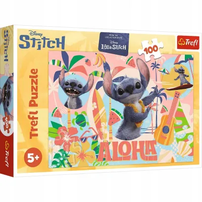 Trefl Puzzle 100 el Stitch i przyjaciele w akcji