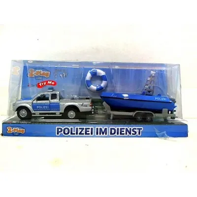 HKG Auto policja z łodzią 
