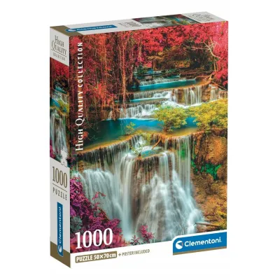 Clementoni Puzzle 1000 el Compact Colourful Thai falls
