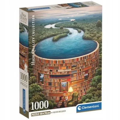 Clementoni Puzzle 1000 el Compact Bibliodame