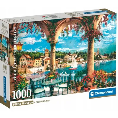 Clementoni Puzzle 1000 el Compact Balcony View Of Lake Como