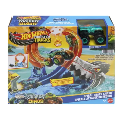 Hot wheels Monster Trucks Pętla rekina z autkiem 
