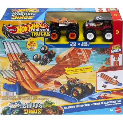 Hot Wheels Monster Truck Wyścig z demolką zestaw 2w1