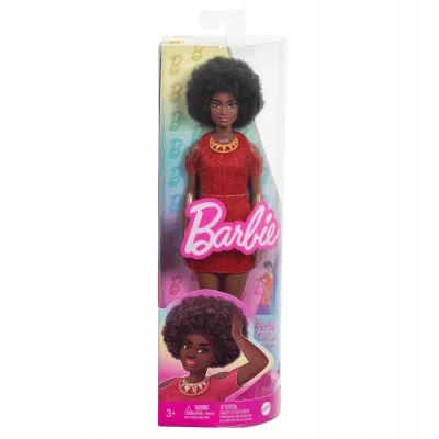 Barbie lalka Fashionistas czerwona sukienka