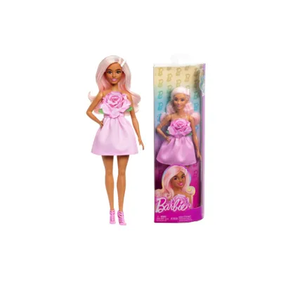 Barbie lalka Fashionistas różowa sukienka