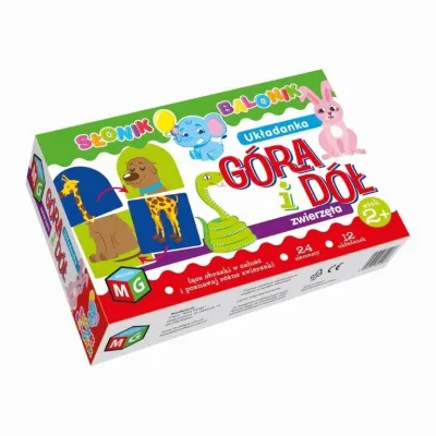 MultiGra Gra Słonik Balonik Góra i dół Zwierzęta