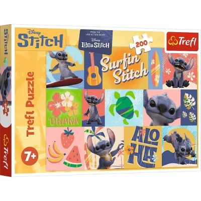 Trefl Puzzle 200 el Hawajskie przygody Disney Stitch