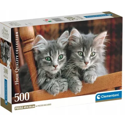 Clementoni Puzzle 500 el Compact Kittens