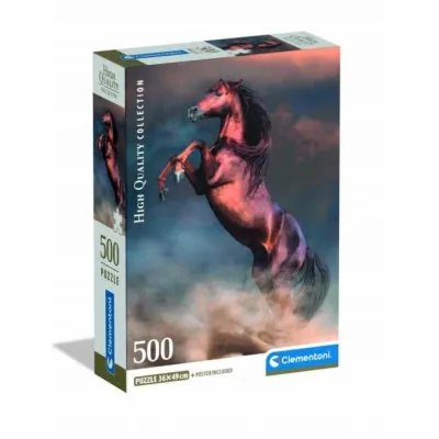 Clementoni Puzzle 500 el Compact Wild Red Stallion 