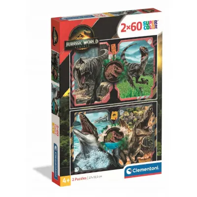 Clementoni Puzzle 2x60 el Super Kolor Jurassic World 