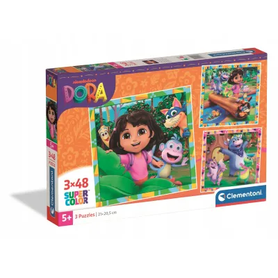 Clementoni Puzzle 3x48 el Super Kolor Dora