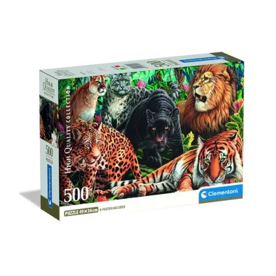 Clementoni Puzzle 500 el Dzikie Koty