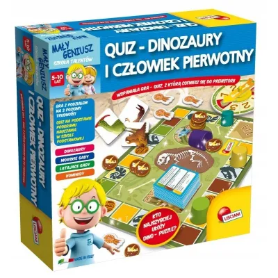 Lisciani Gra genius Quiz Dinozaury