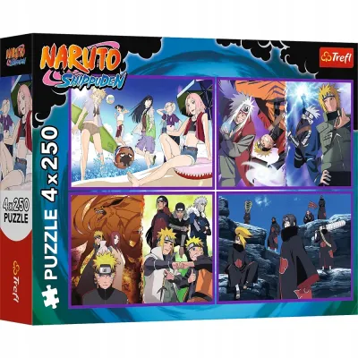 Trefl Puzzle 4x250 el Przygody Naruto Uzumaki