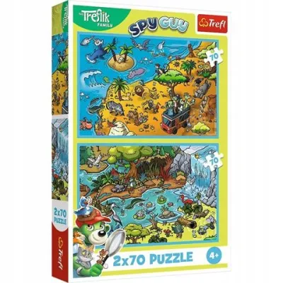 Trefl Puzzle 2x70 el Trefliki w Krainie Zwierząt 