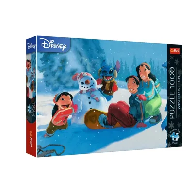 Trefl Puzzle 1000 el XMAS Prem Plus Zimowy Stich