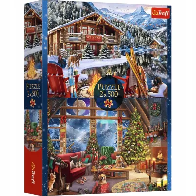 Trefl Puzzle 2x500 el XMAS święta w górach