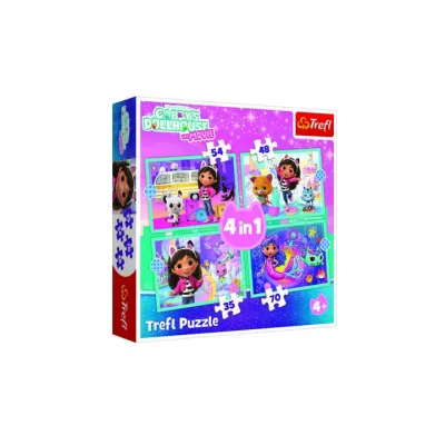 Trefl Puzzle 4w1 el Gabby przygoda
