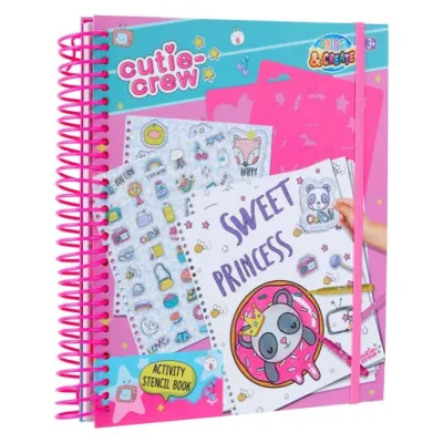 CUTIE CREW zestaw artystyczny kolorowanka z naklejkami 