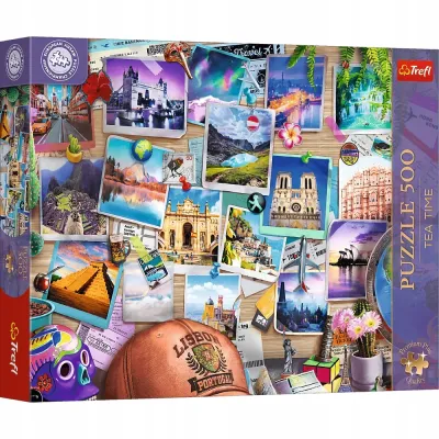 Trefl Puzzle 500 el PremPlus Tea Time Wspomnienia z podróży 
