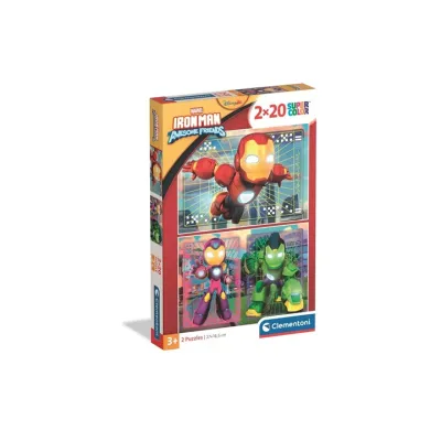Clementoni Puzzle 2x20 el Super Kolor Iron Man Friends