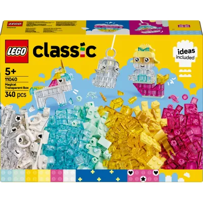 LEGO CLASSIC Magiczny zestaw z przezroczystymi klockami 