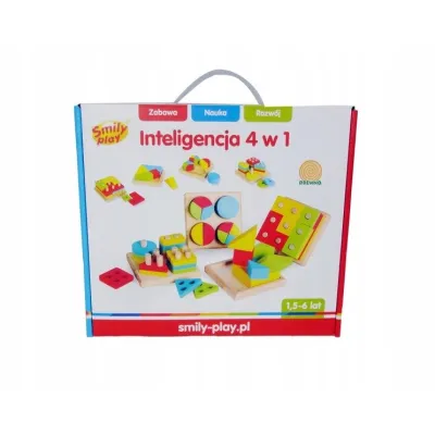Smily Play Inteligencja 4w1 drewniane Klocki 