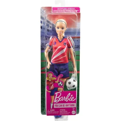 Mattel Barbie lalka piłkarka czerwona