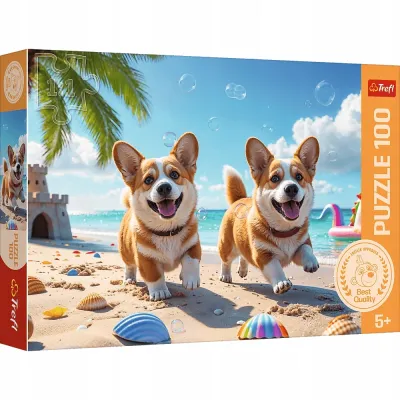 Trefl Puzzle 100 el Corgi piesek Rodzina Treflików
