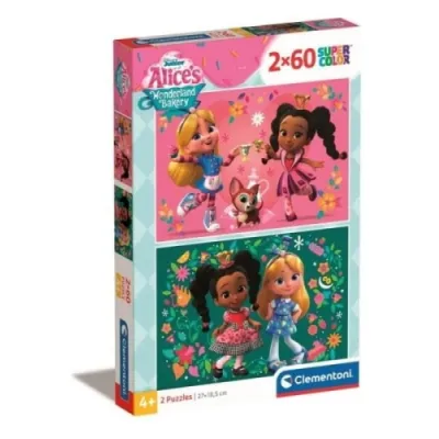 Clementoni Puzzle 2x60 el Super Kolor Alice wonder
