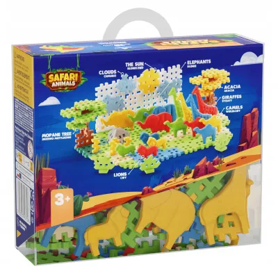 Marioinex Klocki waffle mini Animals Safari 100 el