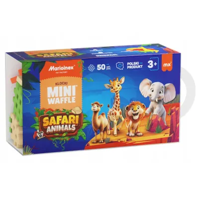 Marioinex Klocki waffle mini Animals Safari 50 el