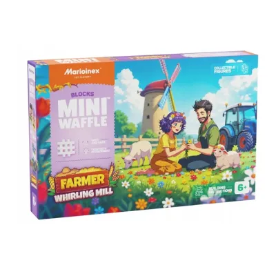 Marioinex Klocki waffle Farmer zakręcony młyn 100 el 