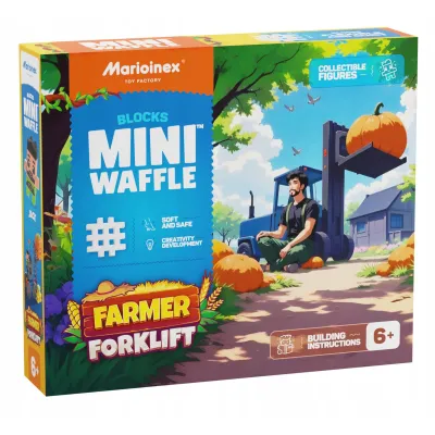Marioinex Klocki waffle Farmer wózek widłowy 50 el